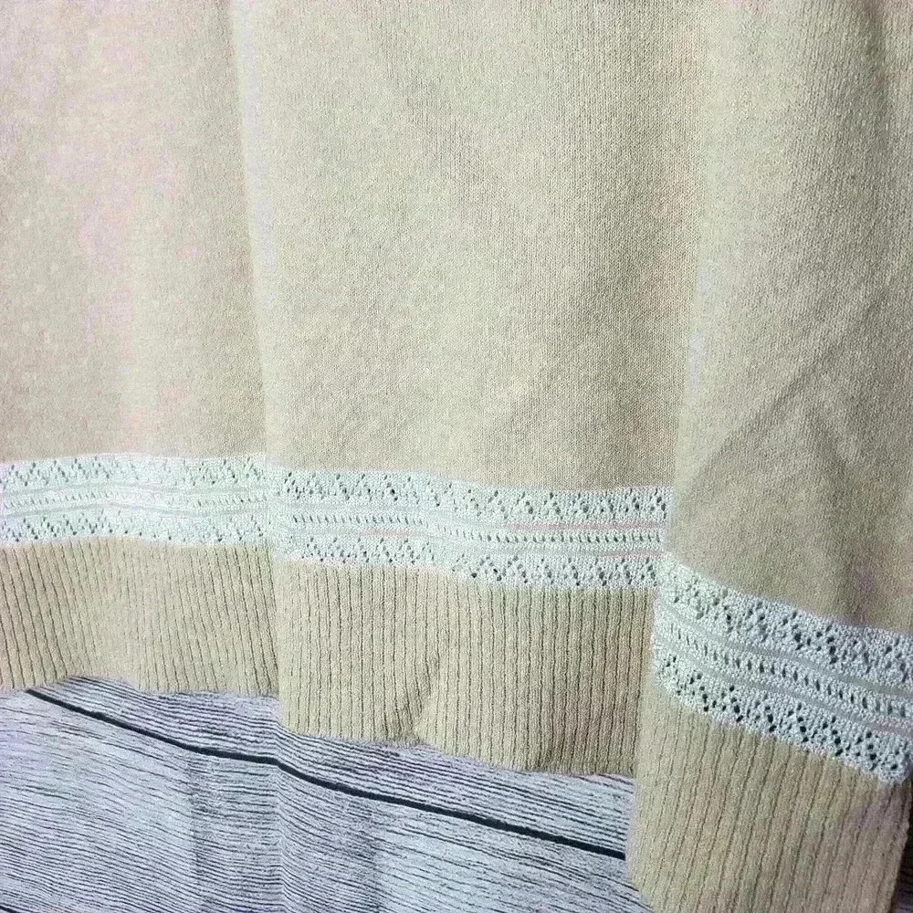 Axcess Liz Claiborne top tan and white size XL X-Large - Picture 3 of 7